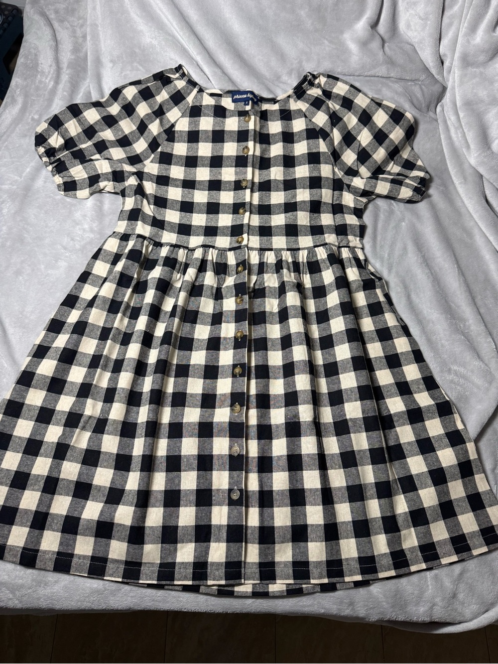 Princess Highway large gingham print smock dress